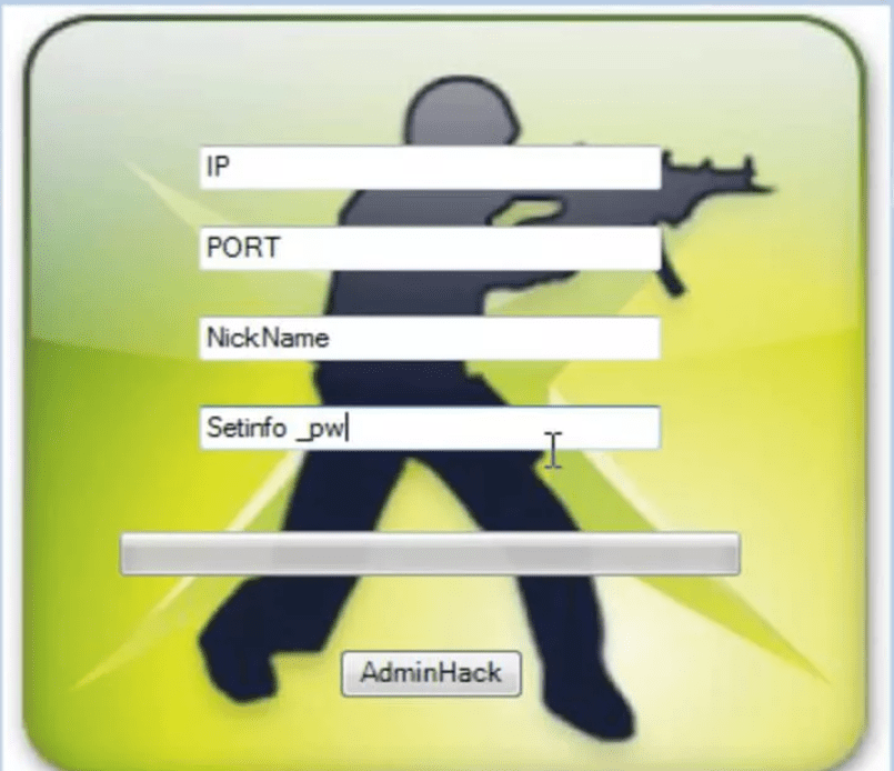 Admin Hack Главное меню