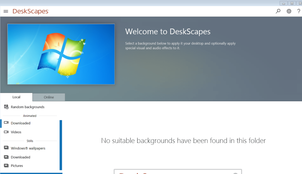 DeskScapes Начало работы