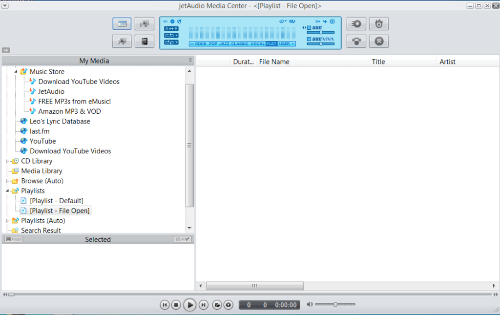JetAudio Basic Главное окно