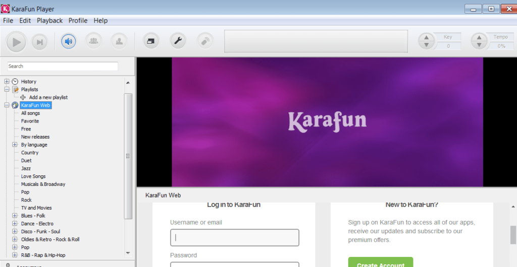 KaraFun Начало работы