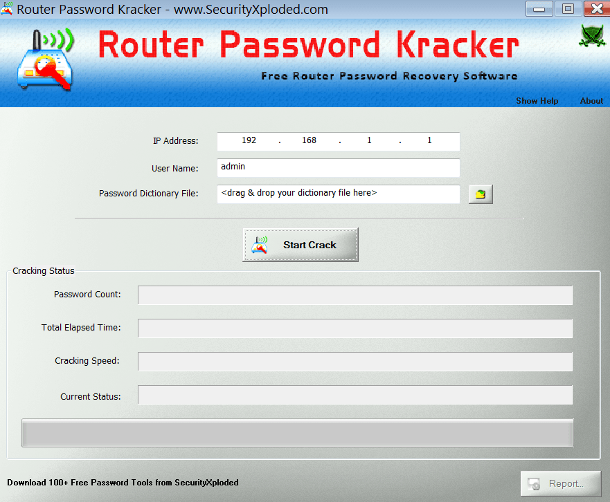 Router Password Kracker Начало работы