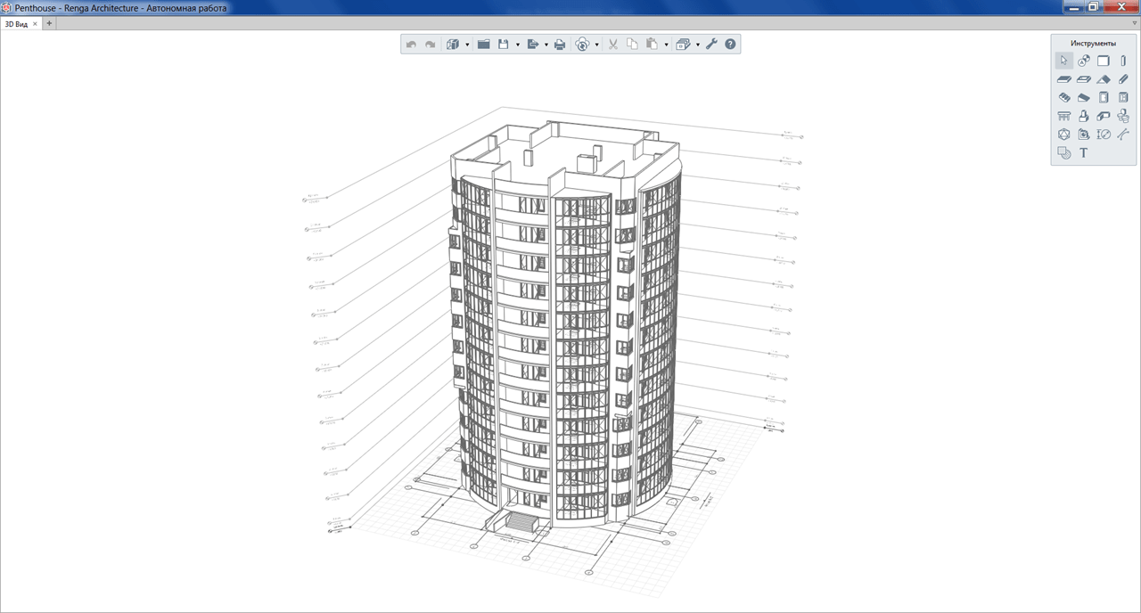 Файл шаблона renga architecture имеет расширение