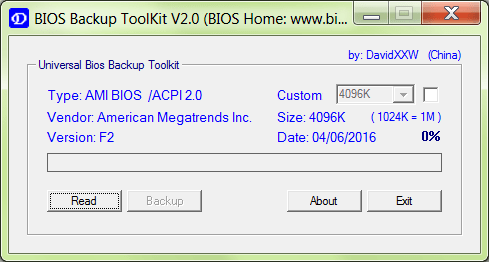 BIOS Backup ToolKit Utama