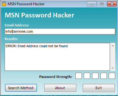 MSN Hacker Search method