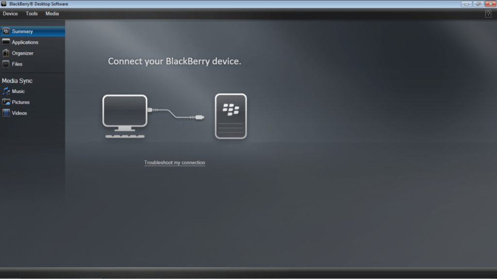 Blackberry Desktop Software Connection