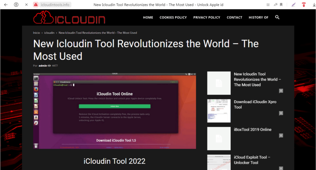 iCloudin Homepage