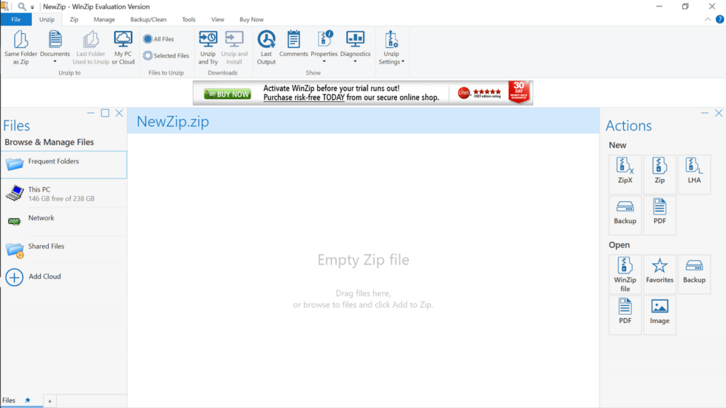 WinZip New Archive