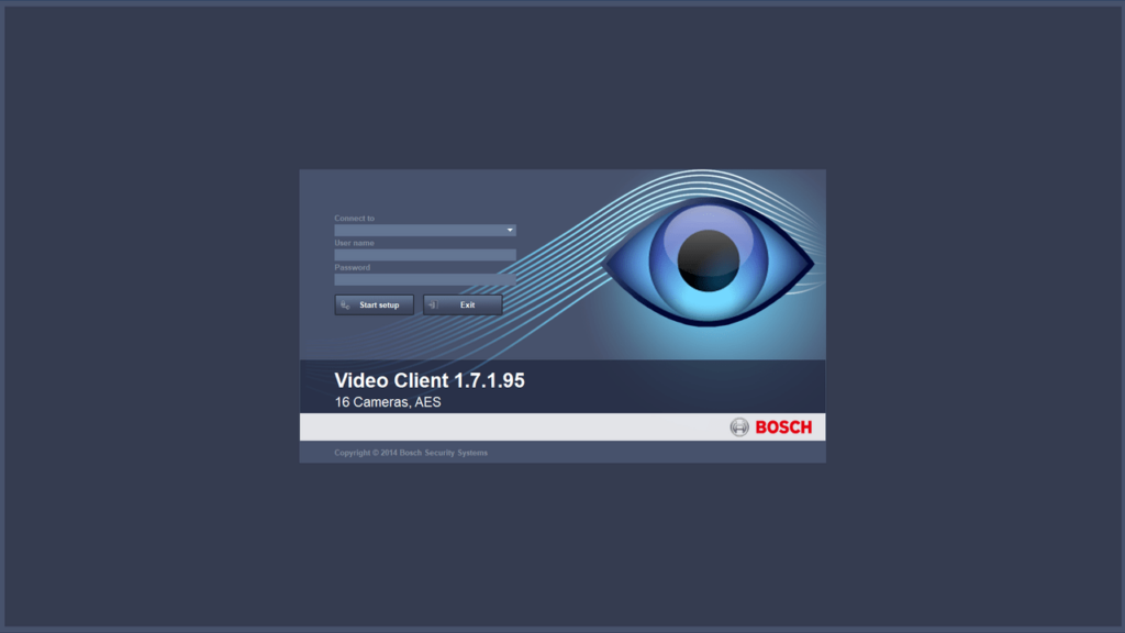 Bosch Video Client Login screen