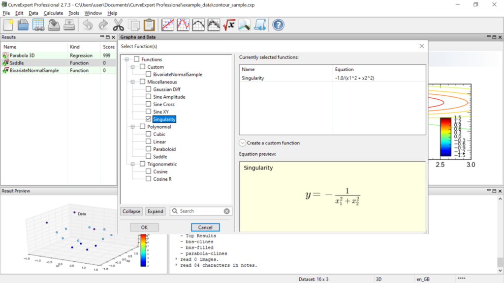 CurveExpert Functions