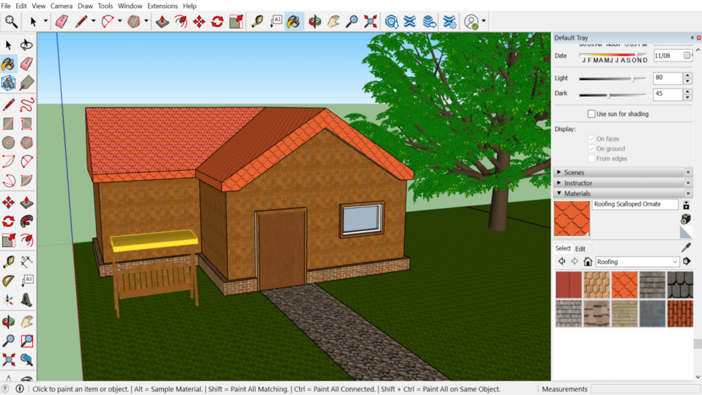 SketchUp Materiały