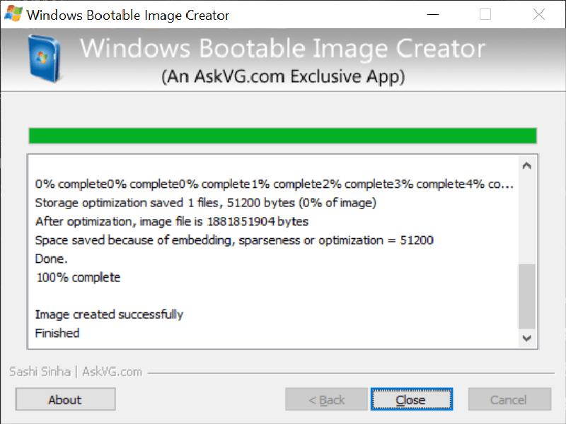 Windows Bootable Image Creator Procedure