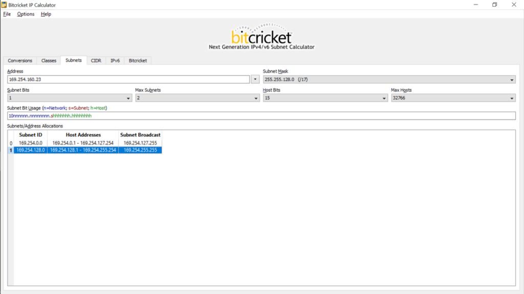 Bitcricket IP Calculator Subnets