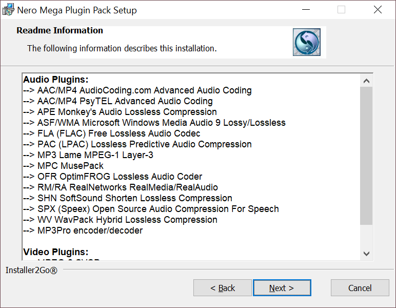 Nero Mega Plugin Pack Setup