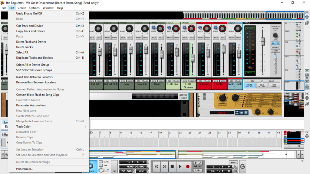 Propellerhead Record Edit