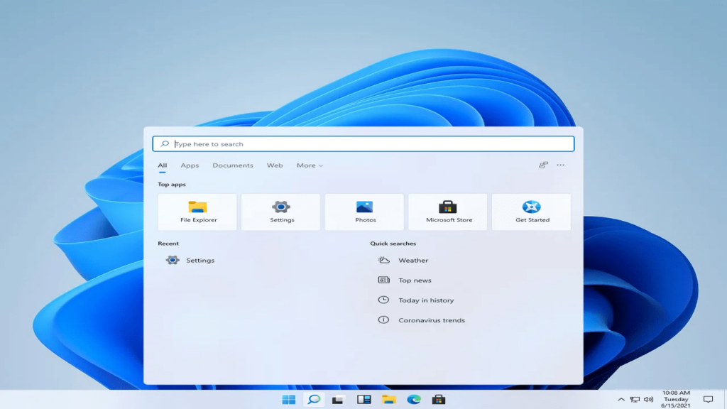 Windows 11 Barre de recherche