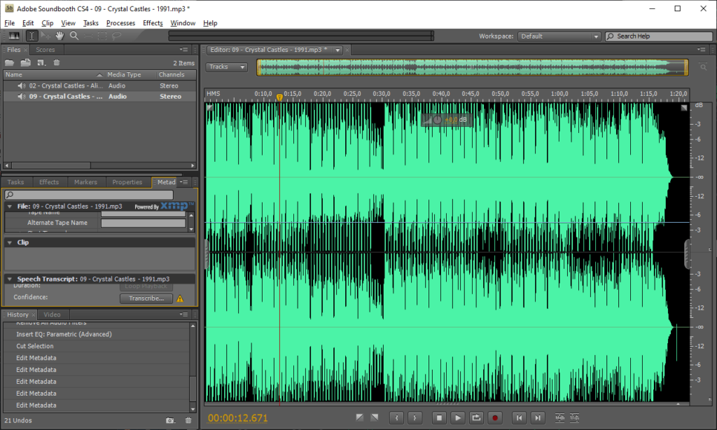 Adobe Soundbooth CS4 Editor