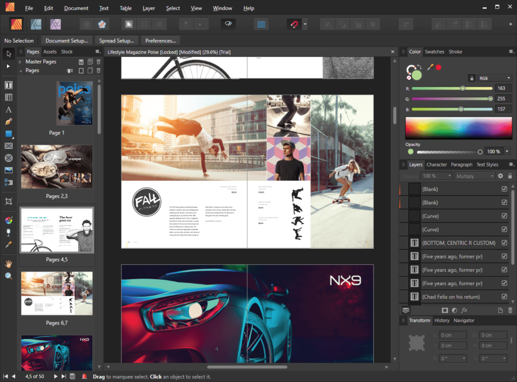 Affinity Publisher Page layout