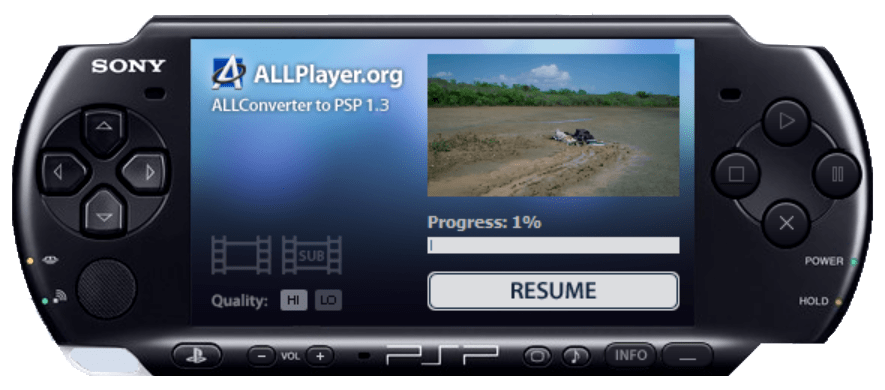 ALLConverter to PSP Converting process