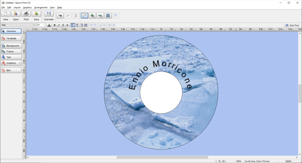 Epson Print CD Disc design