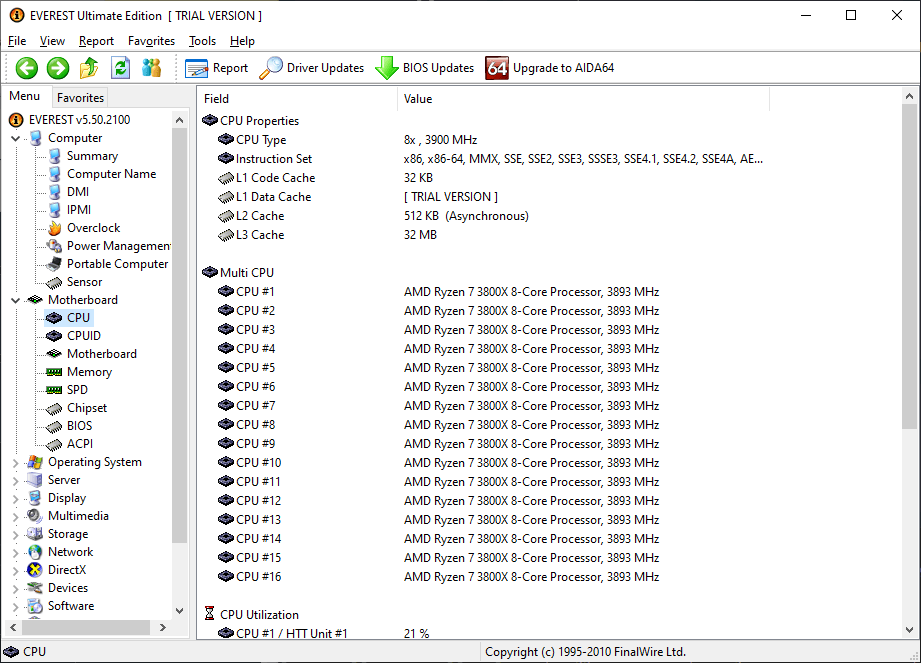 Everest CPU properties