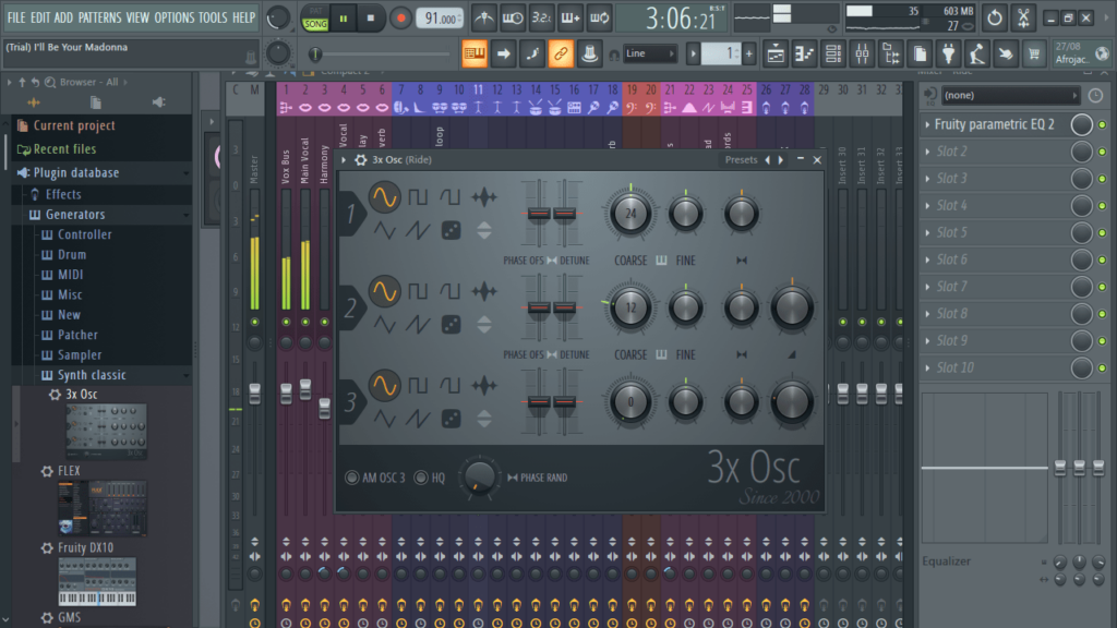 FL Studio Oscillatore