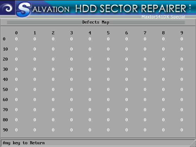 HDD Bad Sectors Repair Defects map