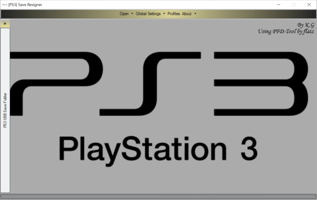 PS3 Save Resigner Main interface