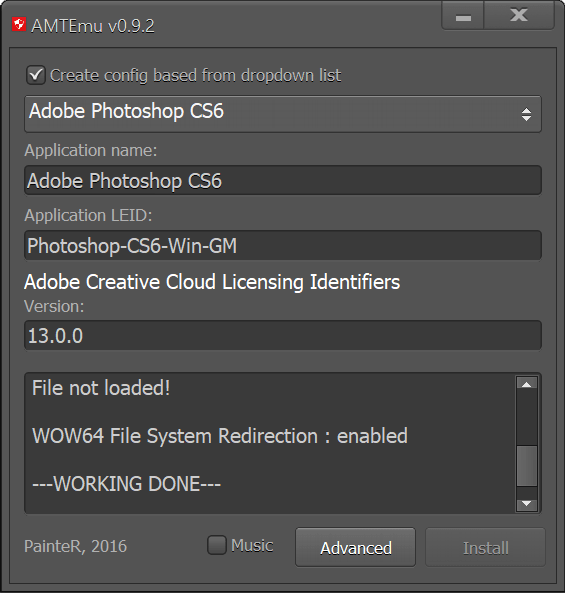 Universal Adobe Patcher Wybór produktu