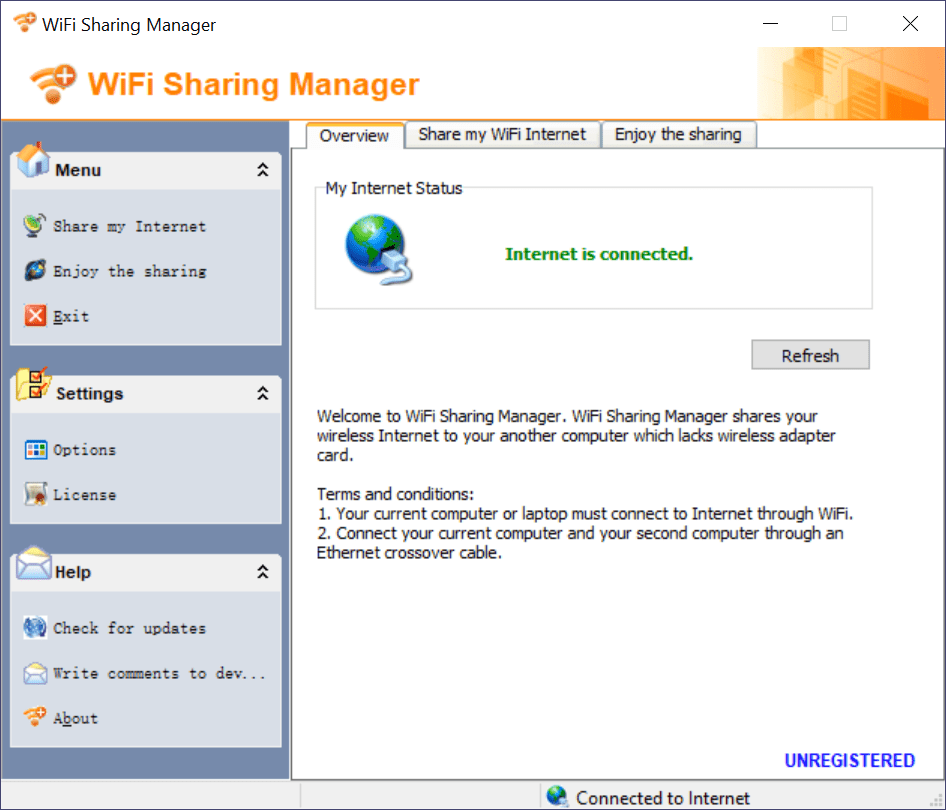 WiFi Sharing Manager Overview