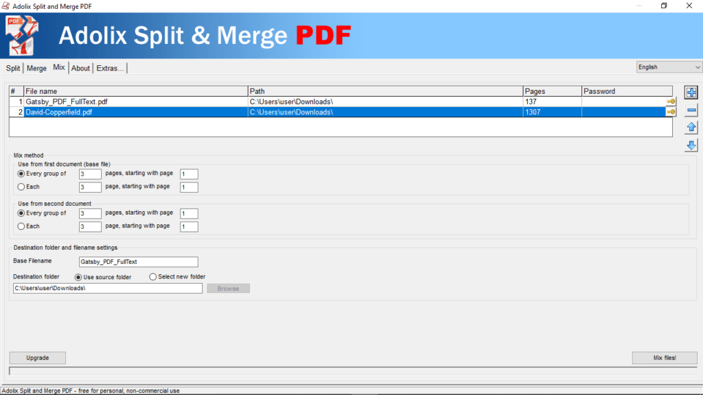 Adolix Split Merge PDF Merge