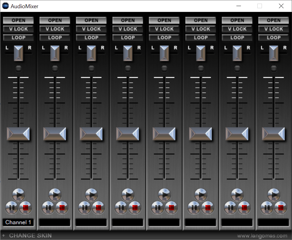 Audio Mixer Player Main interface