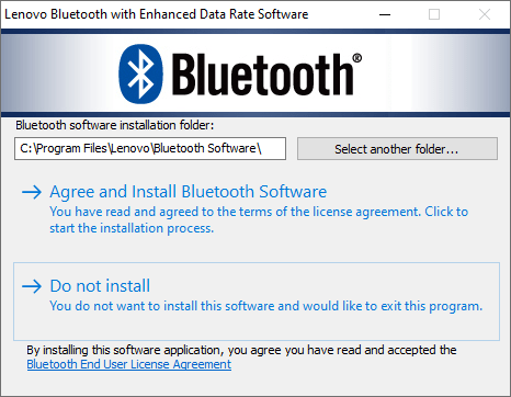 Broadcom Bluetooth Driver Installation process