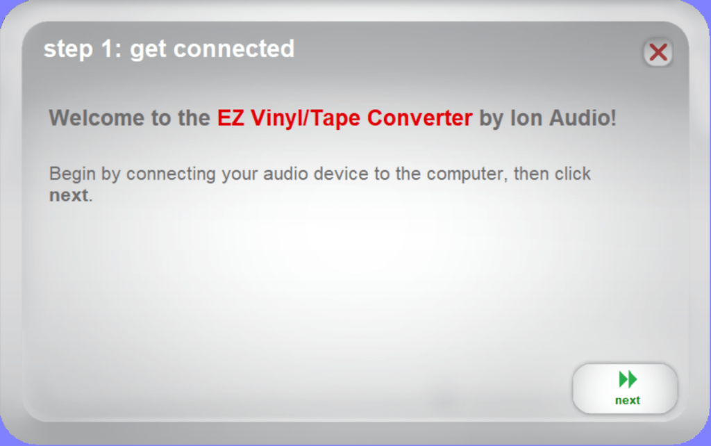EZ Vinyl Tape Converter Connect audio device