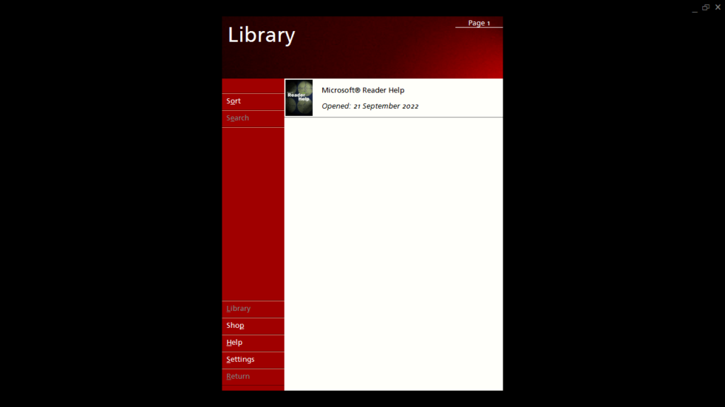 Microsoft Reader Library