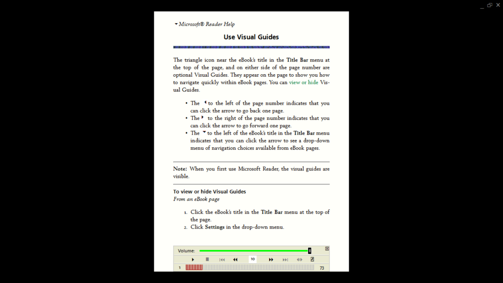 Microsoft Reader Text-to-speech