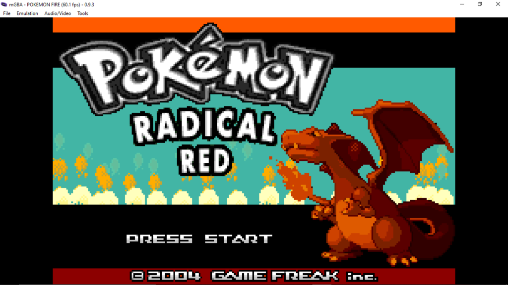 Pokemon Radical Red Intro screen