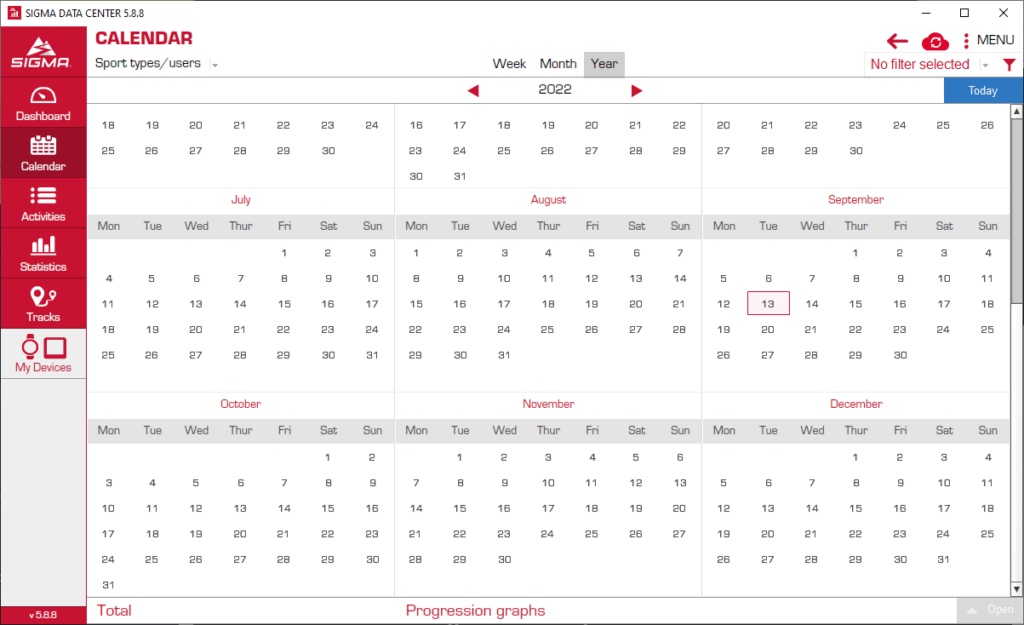 Sigma Data Center Calendar