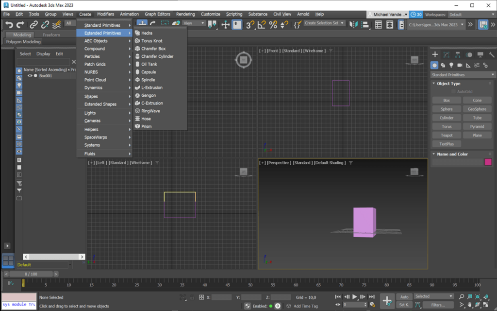 Autodesk 3ds Max Adding new object
