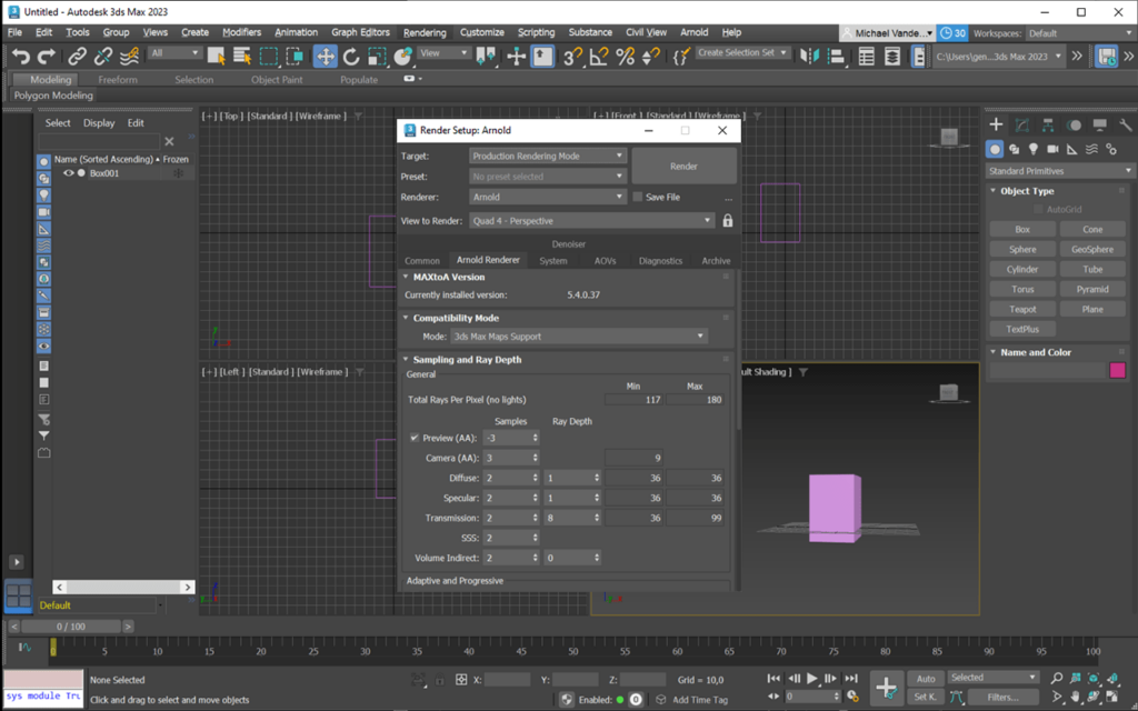 Autodesk 3ds Max Rendering options