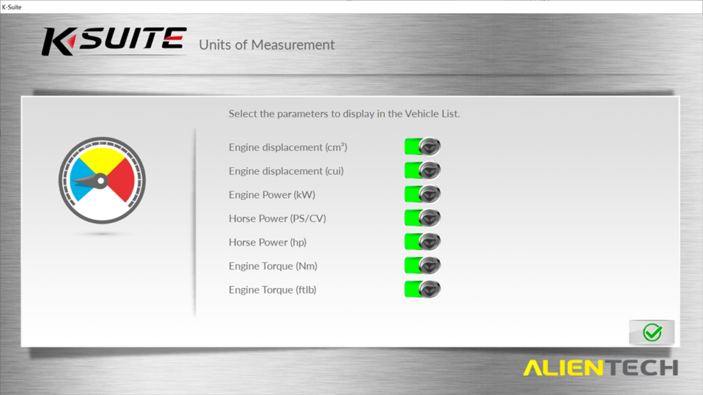 KSuite Measurement options