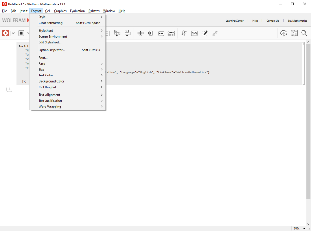 Mathematica Format options