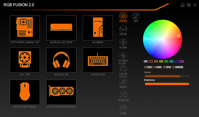 RGB Fusion Đồng bộ hóa thiết bị
