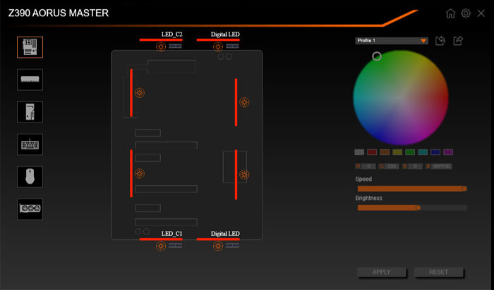 RGB Fusion Individual adjustments