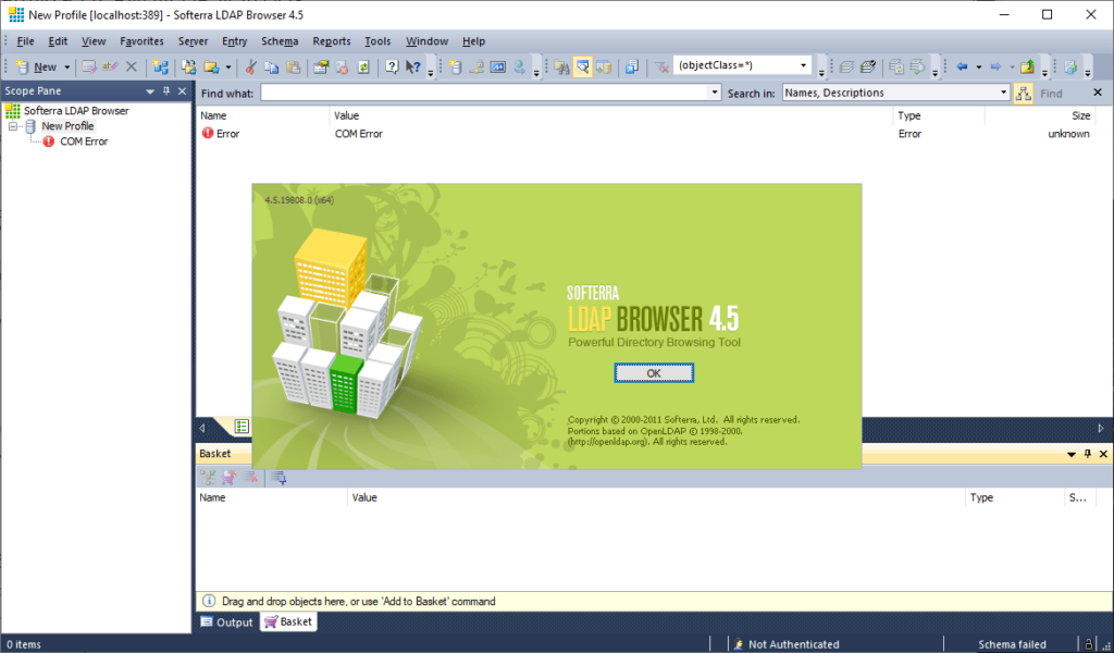 Softerra LDAP Browser About screen