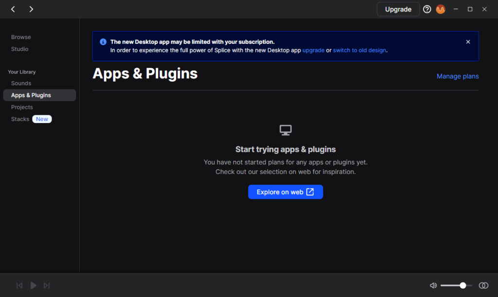 Splice Apps and plugins