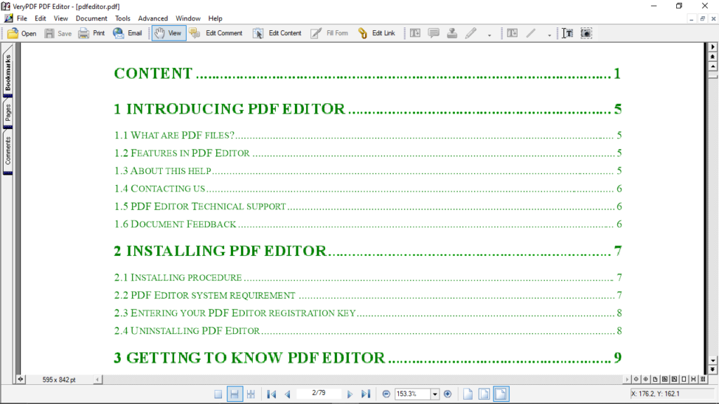 VeryPDF PDF Editor View documents