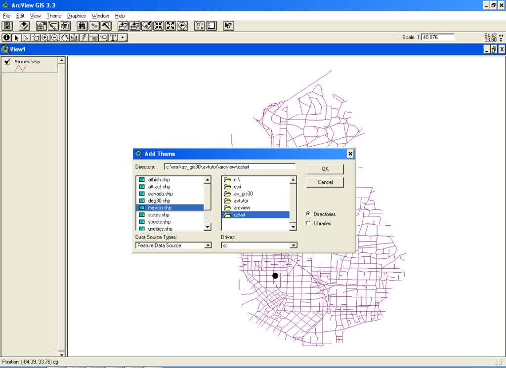 ArcView GIS Adding new data