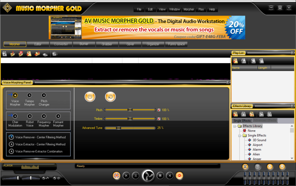 AV Music Morpher Gold Morphing instruments