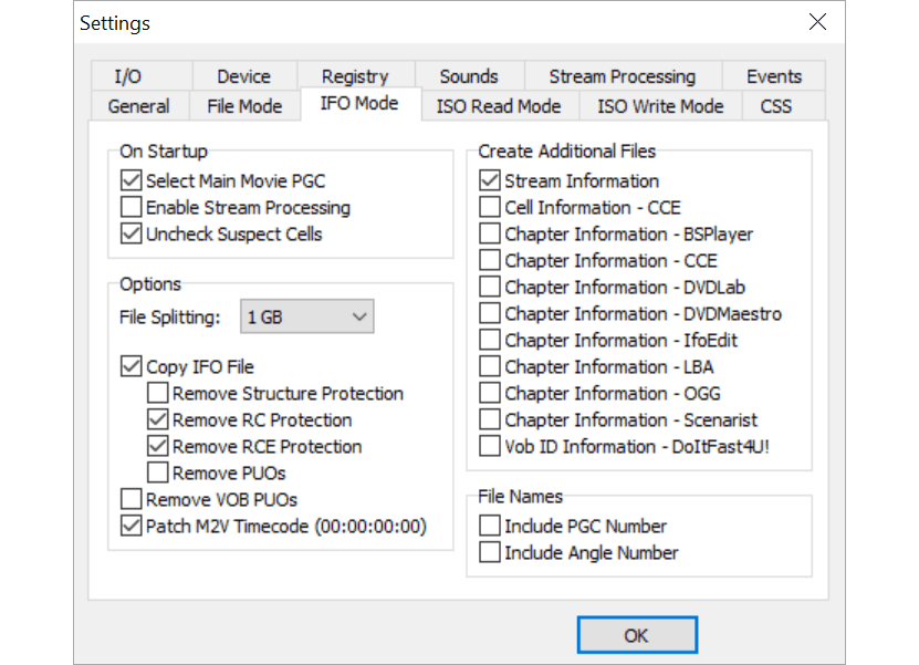 DVD Decrypter Settings