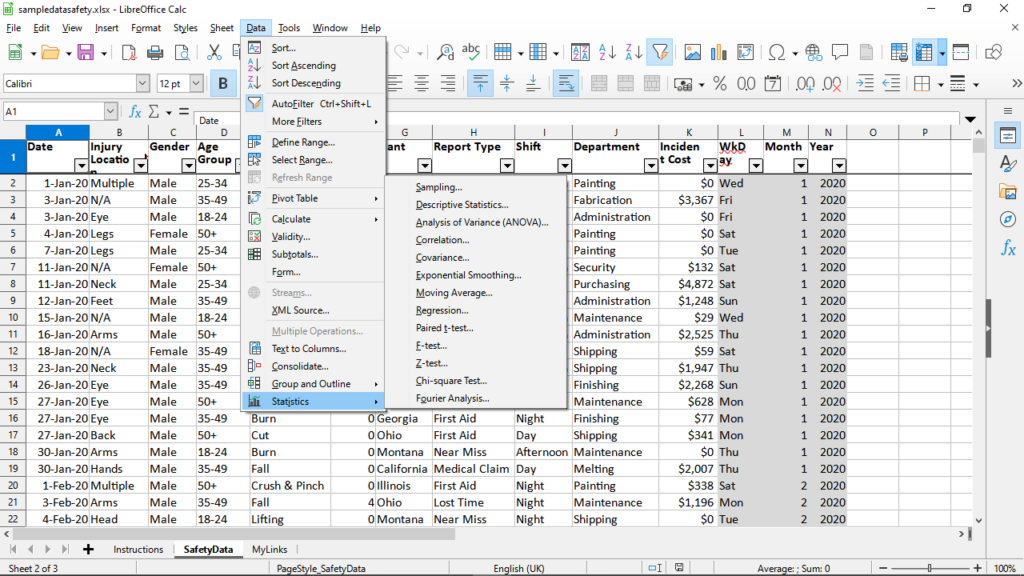 LibreOffice Statistics